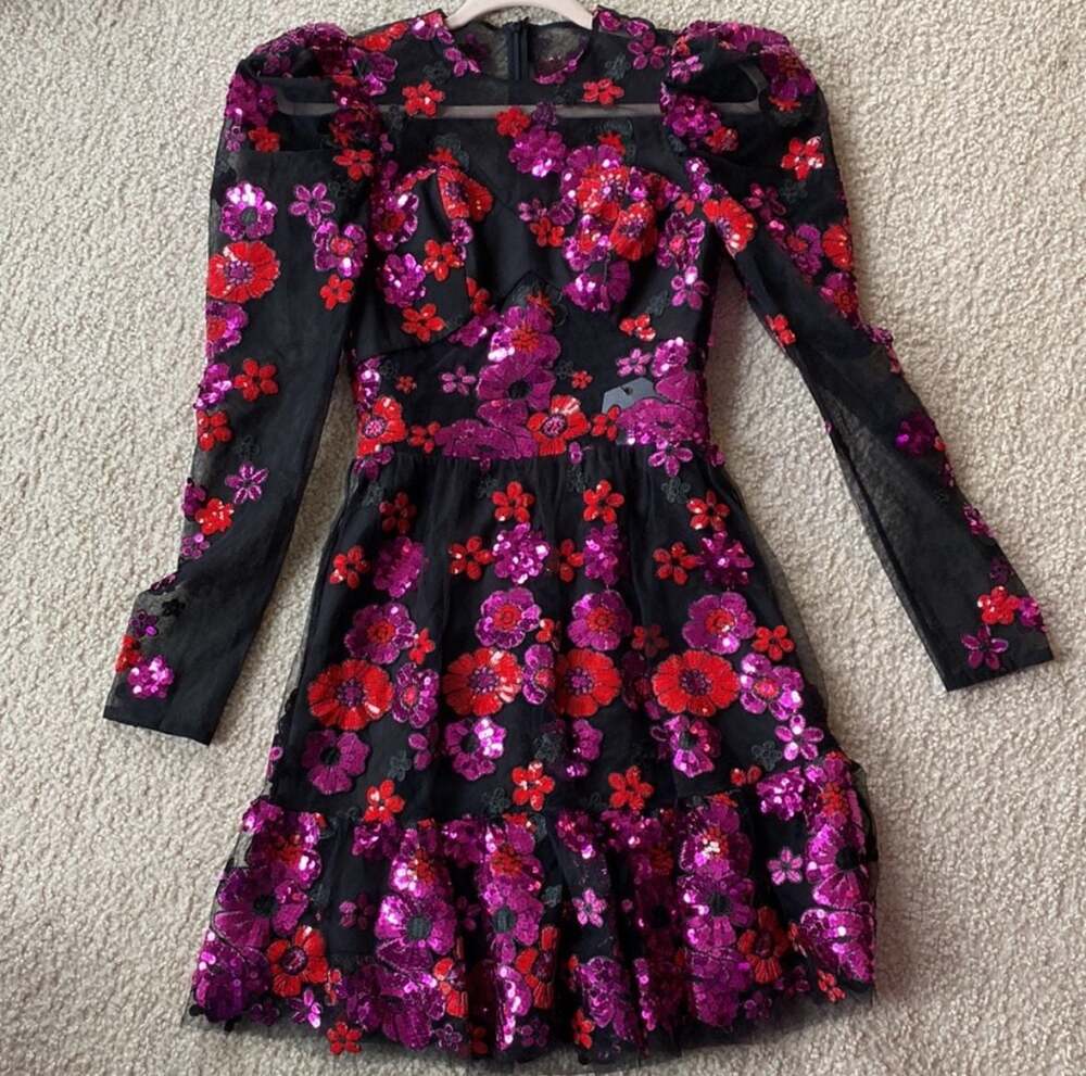 Size S, Dress the Population (Unique Style, rare find)